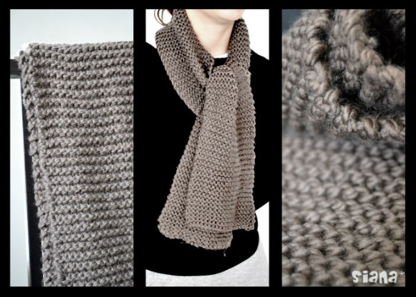 comment tricoter les bords d'une echarpe
